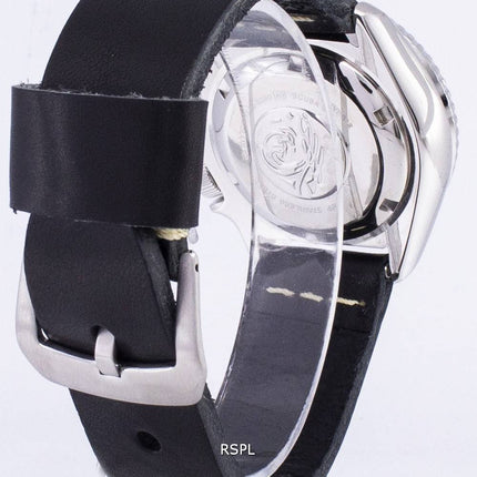 Montre 200M cuir noir bracelet masculin automatique Seiko SKX007K1-LS14 Diver