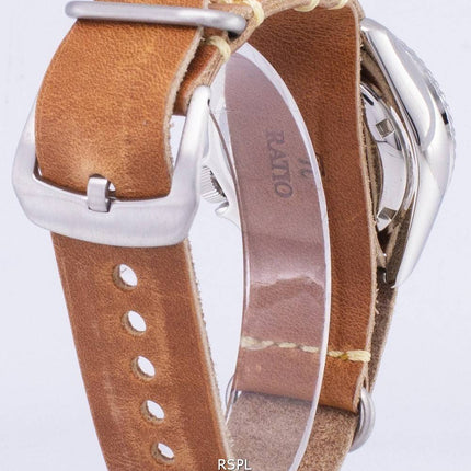 Montre 200M cuir marron bracelet masculin automatique Seiko SKX007K1-LS18 Diver