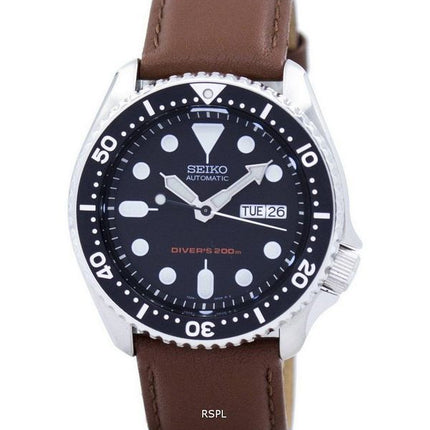 Montre 200M Ratio cuir marron SKX007K1-LS12 masculine automatique Seiko Diver