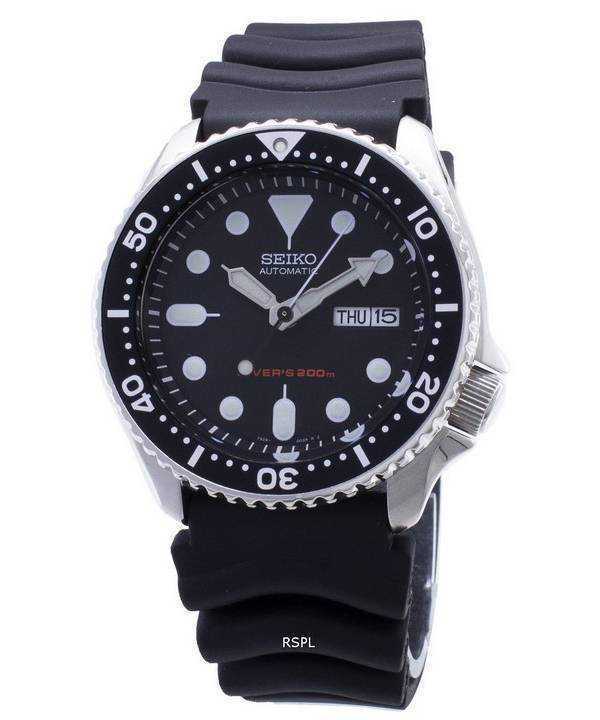 Montre homme Seiko Automatic Diver SKX007 SKX007K1 SKX007K à bracelet en caoutchouc, reconditionnée