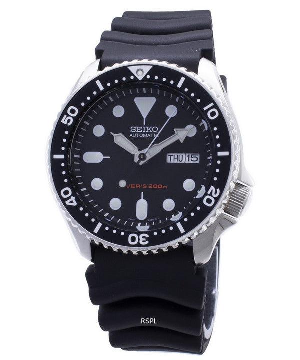 Montre homme Seiko Automatic Diver SKX007 SKX007K1 SKX007K à bracelet en caoutchouc, reconditionnée