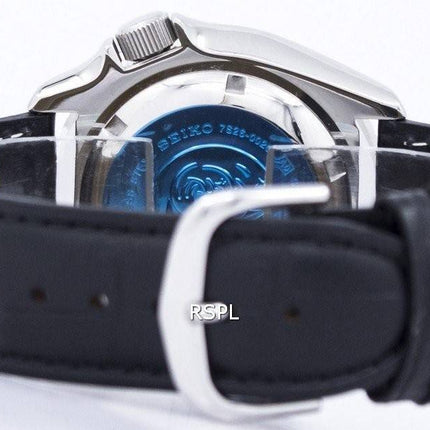 Watch Ratio en cuir noir SKX009J1-LS6 200M hommes Seiko automatique montre de plongée