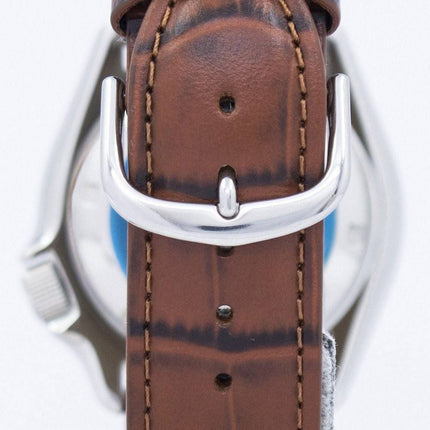 Watch Ratio en cuir brun SKX009J1-LS7 200M hommes Seiko automatique montre de plongée