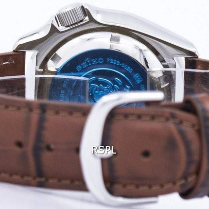 Watch Ratio en cuir brun SKX009J1-LS7 200M hommes Seiko automatique montre de plongée