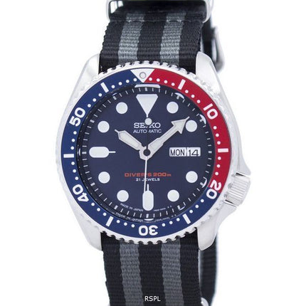 Seiko automatique montre de plongée l’OTAN Strap 200M SKX009J1-NATO1 montre homme