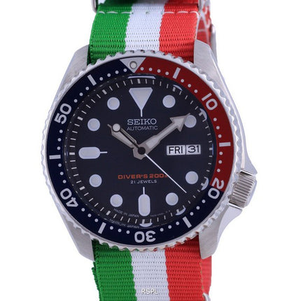 Montre pour homme Seiko Automatic Diver en polyester fabriquée au Japon SKX009J1-var-NATO23 200M