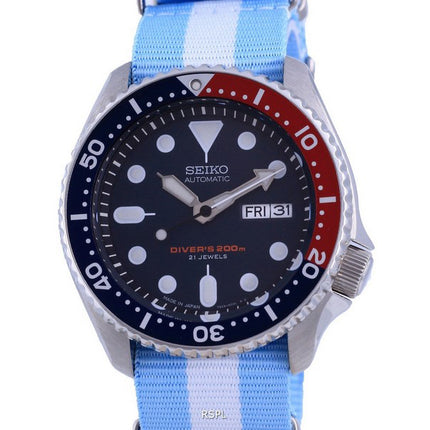 Montre pour homme Seiko Automatic Diver en polyester fabriquée au Japon SKX009J1-var-NATO24 200M