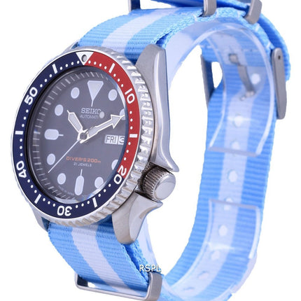 Montre pour homme Seiko Automatic Diver en polyester fabriquée au Japon SKX009J1-var-NATO24 200M
