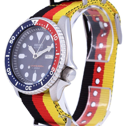 Montre pour homme Seiko Automatic Diver en polyester fabriquée au Japon SKX009J1-var-NATO26 200M
