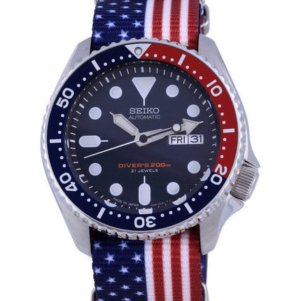 Montre Seiko Automatic Diver's Polyester Japan Made SKX009J1-var-NATO27 200M pour homme