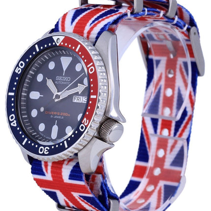 Montre pour homme Seiko Automatic Diver en polyester fabriquée au Japon SKX009J1-var-NATO28 200M