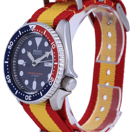 Montre pour homme Seiko Automatic Diver en polyester fabriquée au Japon SKX009J1-var-NATO29 200M