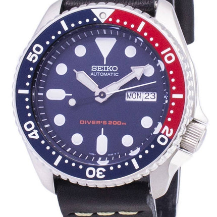 Montre 200M cuir noir bracelet masculin automatique Seiko SKX009K1-LS14 Diver