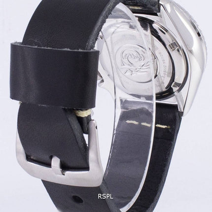 Montre 200M cuir noir bracelet masculin automatique Seiko SKX009K1-LS14 Diver