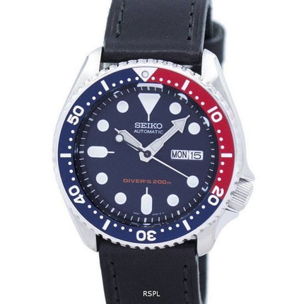 Montre 200M Ratio cuir noir SKX009K1-LS8 masculine automatique Seiko Diver