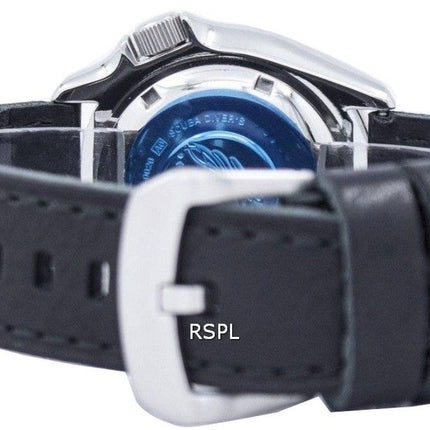 Montre 200M Ratio cuir noir SKX009K1-LS8 masculine automatique Seiko Diver