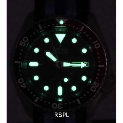 Montre pour homme Seiko Blue Dial Automatic Diver SKX009K1-var-NATO20 200M