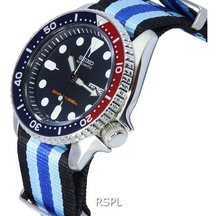 Montre pour homme Seiko Blue Dial Automatic Diver SKX009K1-var-NATO20 200M