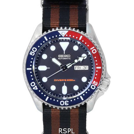 Montre pour homme Seiko Blue Dial Automatic Diver SKX009K1-var-NATO22 200M
