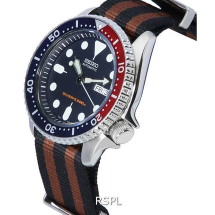 Montre pour homme Seiko Blue Dial Automatic Diver SKX009K1-var-NATO22 200M
