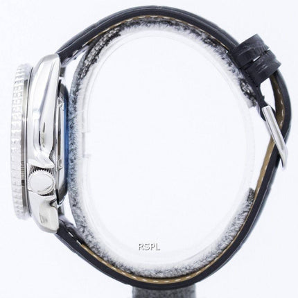 Watch Ratio en cuir noir SKX011J1-LS6 200M hommes Seiko automatique montre de plongée