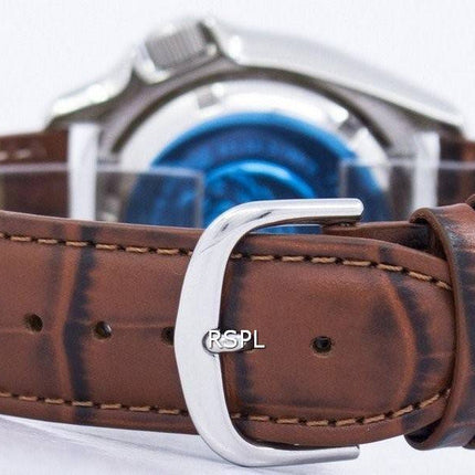 Watch Ratio en cuir brun SKX011J1-LS7 200M hommes Seiko automatique montre de plongée