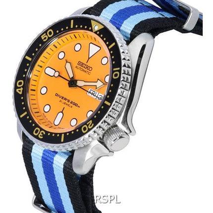 Montre pour homme Seiko Orange Dial Automatic Diver SKX011J1-var-NATO20 200M