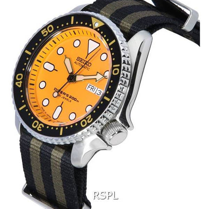Montre pour homme Seiko Orange Dial Automatic Diver SKX011J1-var-NATO21 200M