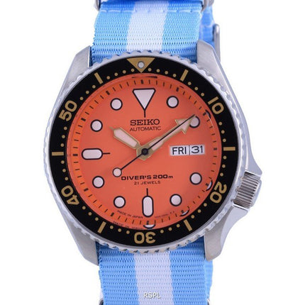 Montre pour homme Seiko Automatic Diver's Japan Made Polyester SKX011J1-var-NATO24 200M