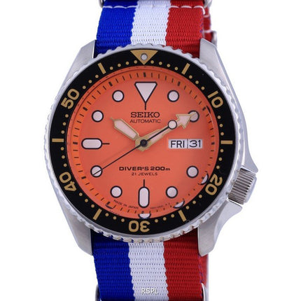 Montre pour homme Seiko Automatic Diver's Japan Made Polyester SKX011J1-var-NATO25 200M
