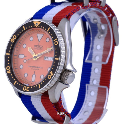 Montre pour homme Seiko Automatic Diver's Japan Made Polyester SKX011J1-var-NATO25 200M