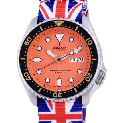 Montre pour homme Seiko Automatic Diver's Japan Made Polyester SKX011J1-var-NATO28 200M