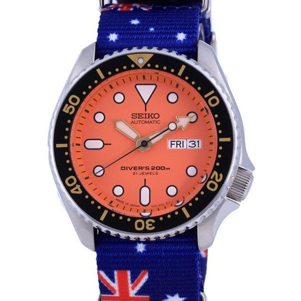 Montre pour homme Seiko Automatic Diver's Japan Made Polyester SKX011J1-var-NATO30 200M