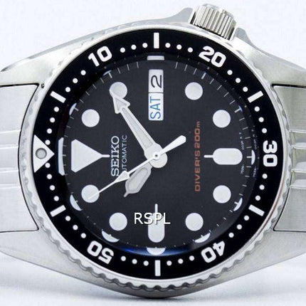 Montre homme Seiko automatique de plongée sous-marine 21 rubis 200 m SKX013K2 reconditionnée