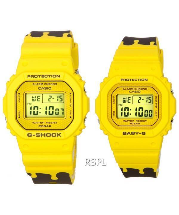 Casio G-Shock et Baby-G Digital Honey inspiré de l'édition limitée Quartz SLV-22B-9 SLV22B-9 Montre Couple
