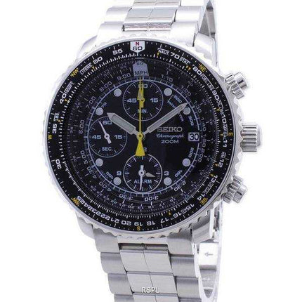 Montre homme Seiko Flightmaster SNA411 SNA411P1 SNA411P Pilot's Flight Alarm Chronograph reconditionnée