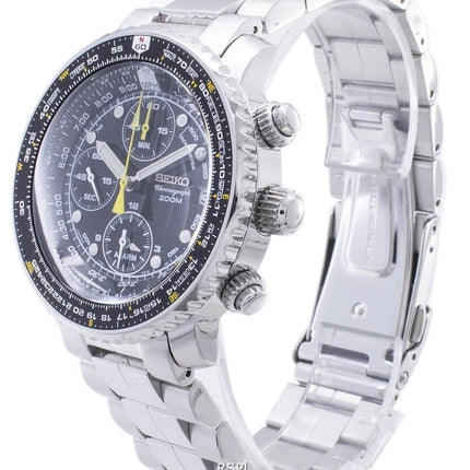 Montre homme Seiko Flightmaster SNA411 SNA411P1 SNA411P Pilot's Flight Alarm Chronograph reconditionnée