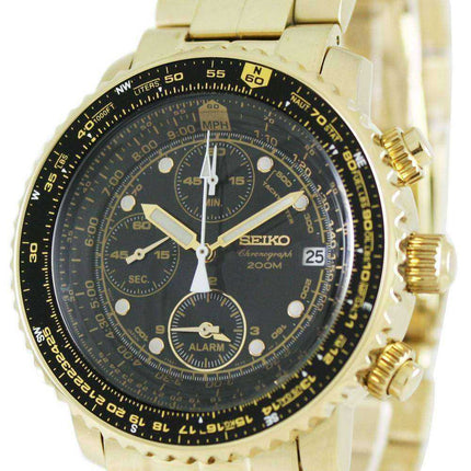 Montre homme Seiko Flight Alarm Chronograph Pilot's SNA414 SNA414P1 SNA414P reconditionnée