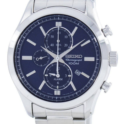 Montre Seiko Quartz alarme chronographe SNAF65 SNAF65P1 SNAF65P hommes