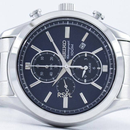 Montre Seiko Quartz alarme chronographe SNAF65 SNAF65P1 SNAF65P hommes
