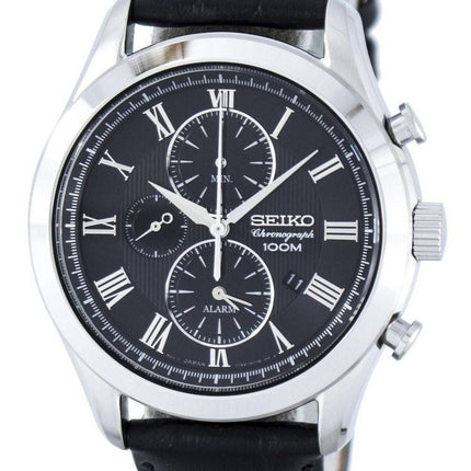 Montre Seiko chronographe Quartz alarme SNAF71 SNAF71P1 SNAF71P hommes