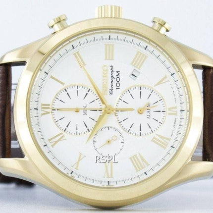 Montre Seiko chronographe Quartz alarme SNAF72 SNAF72P1 SNAF72P hommes