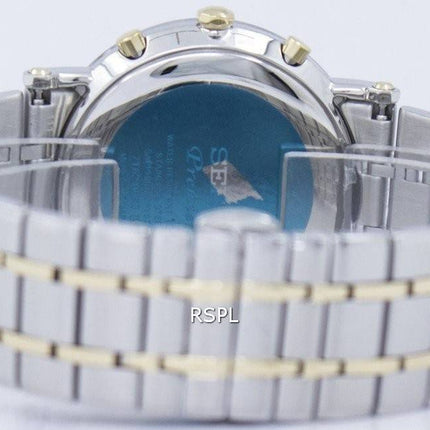 Montre Seiko Premier Chronograph Quartz alarme SNAF80 SNAF80P1 SNAF80P hommes