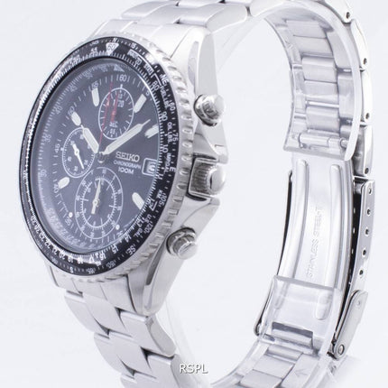 Montre homme Seiko Flightmaster Pilot à règle à calcul chronographe SND253 SND253P1 SND253P reconditionnée