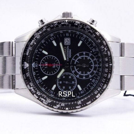 Montre homme Seiko Flightmaster Pilot à règle à calcul chronographe SND253 SND253P1 SND253P reconditionnée