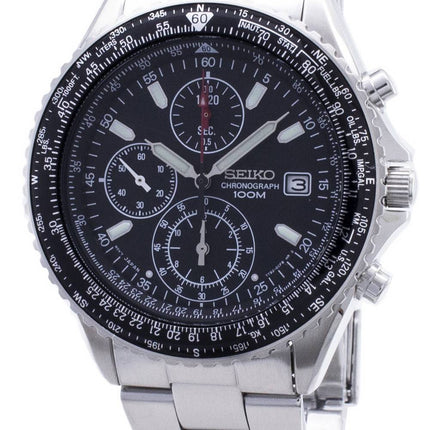 Montre homme Seiko Flightmaster Pilot à règle à calcul chronographe SND253 SND253P1 SND253P reconditionnée