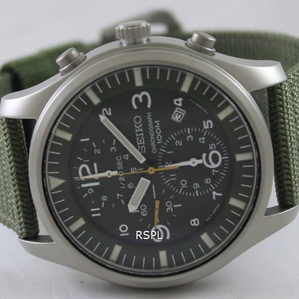 Montre Seiko Chronograph Nylon kaki sangle SNDA27P1 SNDA27P hommes