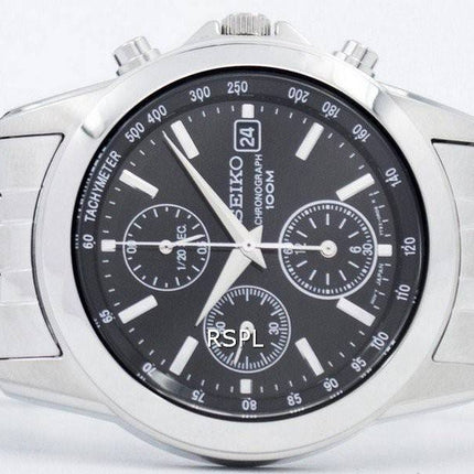 Montre de sport Seiko Chronograph cadran noir SNDC09P1 SNDC09P SNDC09 hommes