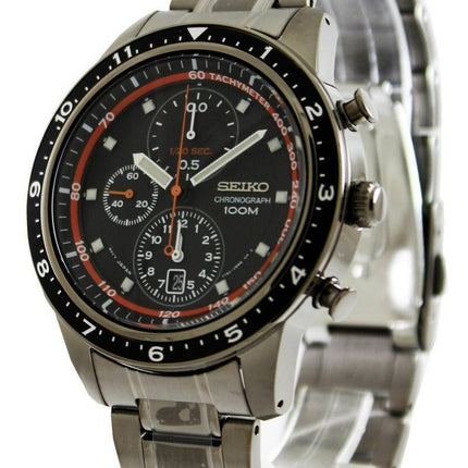 Seiko chronographe 100M lunette noire SNDF41P1 SNDF41P