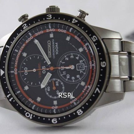 Seiko chronographe 100M lunette noire SNDF41P1 SNDF41P